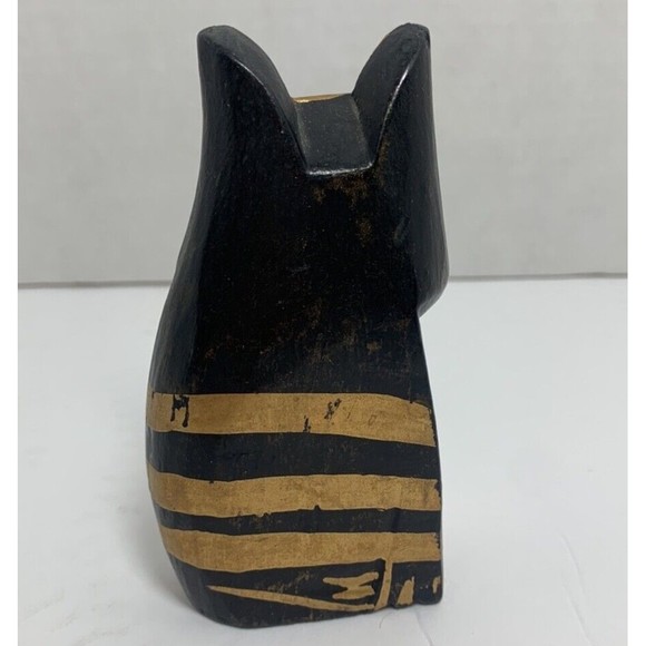 “”SOLD”” Wood Hand Painted Carved Laurel Burch Cat Figurine Single Replacement - Picture 4 of 10